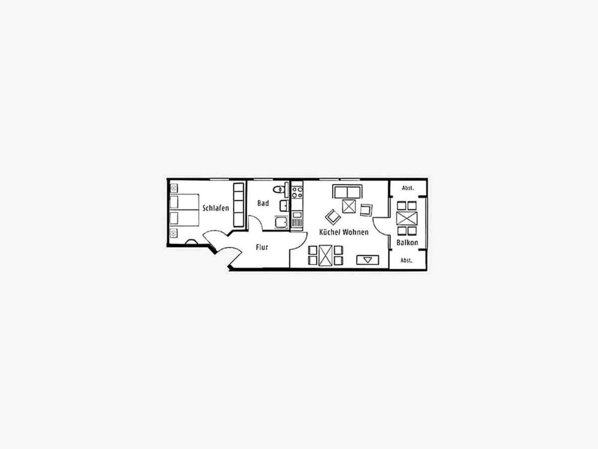Komfort Mit 1 Schlafzimmer Und Balkon Im Dachgeschoss 024 *